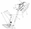 Handle Assembly Diagram and Parts List for 38350 3000001-3999999 - 1983 Lawn Boy Snow Blower